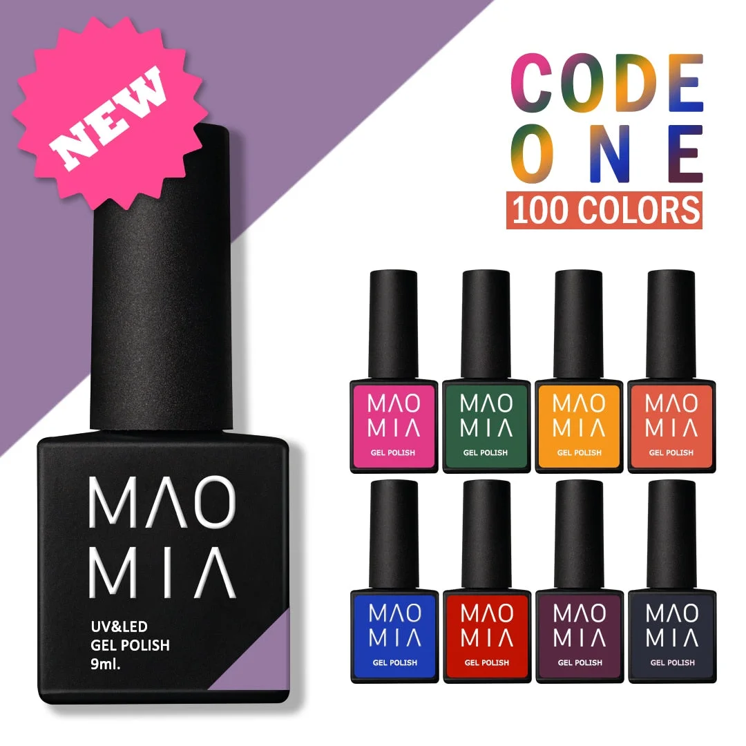 MAOMIA CODE ONE Gel Polish 100 Colors Soak Off UV/LED 9ML Professional Salon Nail Paint Semi Permanent Manicure