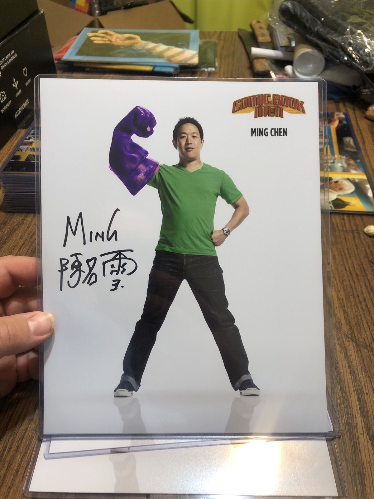 Ming Chen signed autographed 8x10 Photo Poster painting! AMC Comic Book Men COA 2