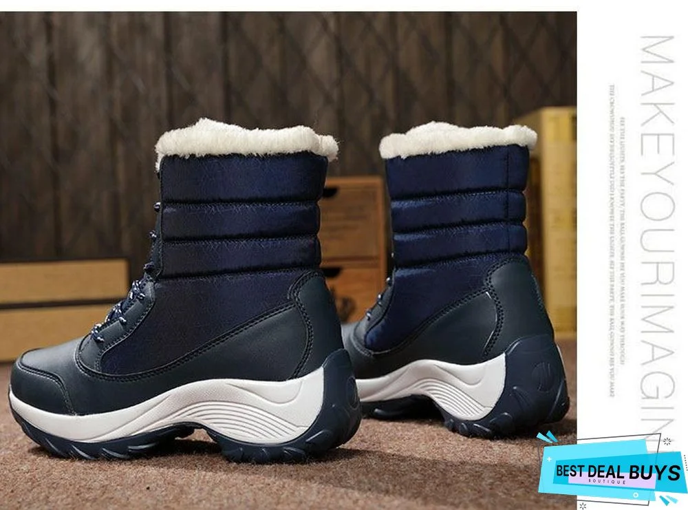 Women Boots Waterproof Winter Snow Boots Platform Warm Ankle Winter Boots with Thick Fur