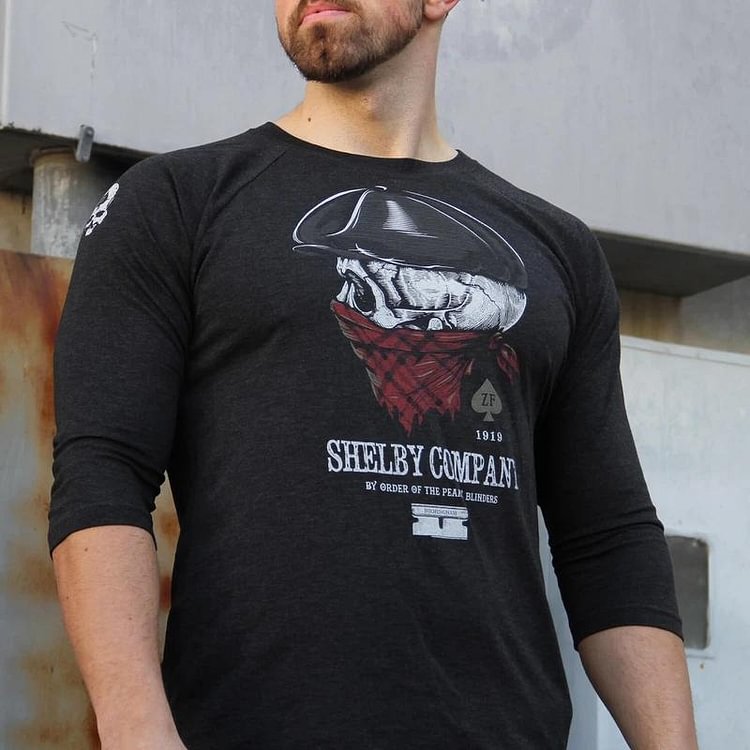 Men's Round Neck Printed Short-sleeved T-shirt