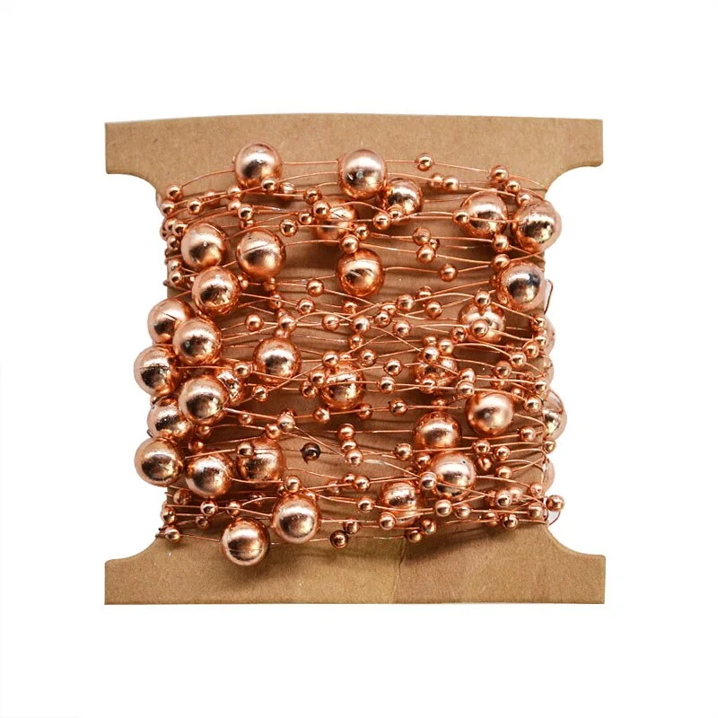 5M Fishing Line Artificial Pearls Beads Chain Garland Flowers Wedding Bridal Bouquet Flowers Wedding Party DIY Decoration