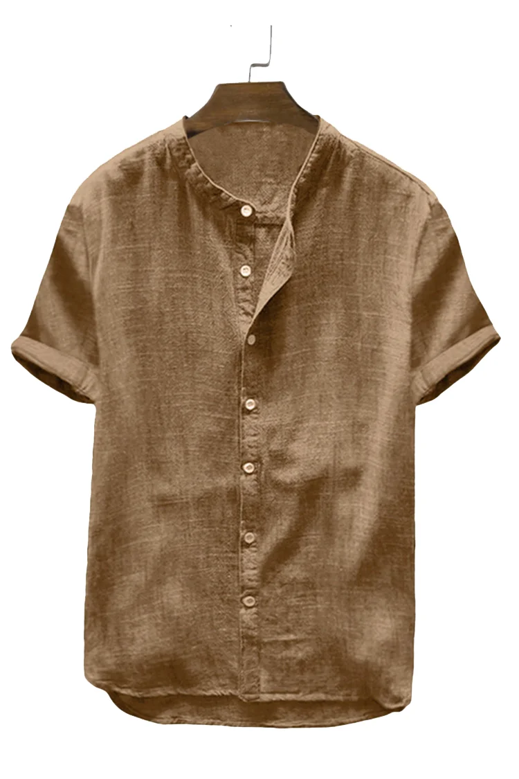 Casual Solid Color Short Sleeve Shirt