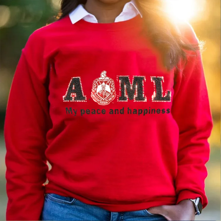 AOML printed crew neck Pullover Sweatshirt