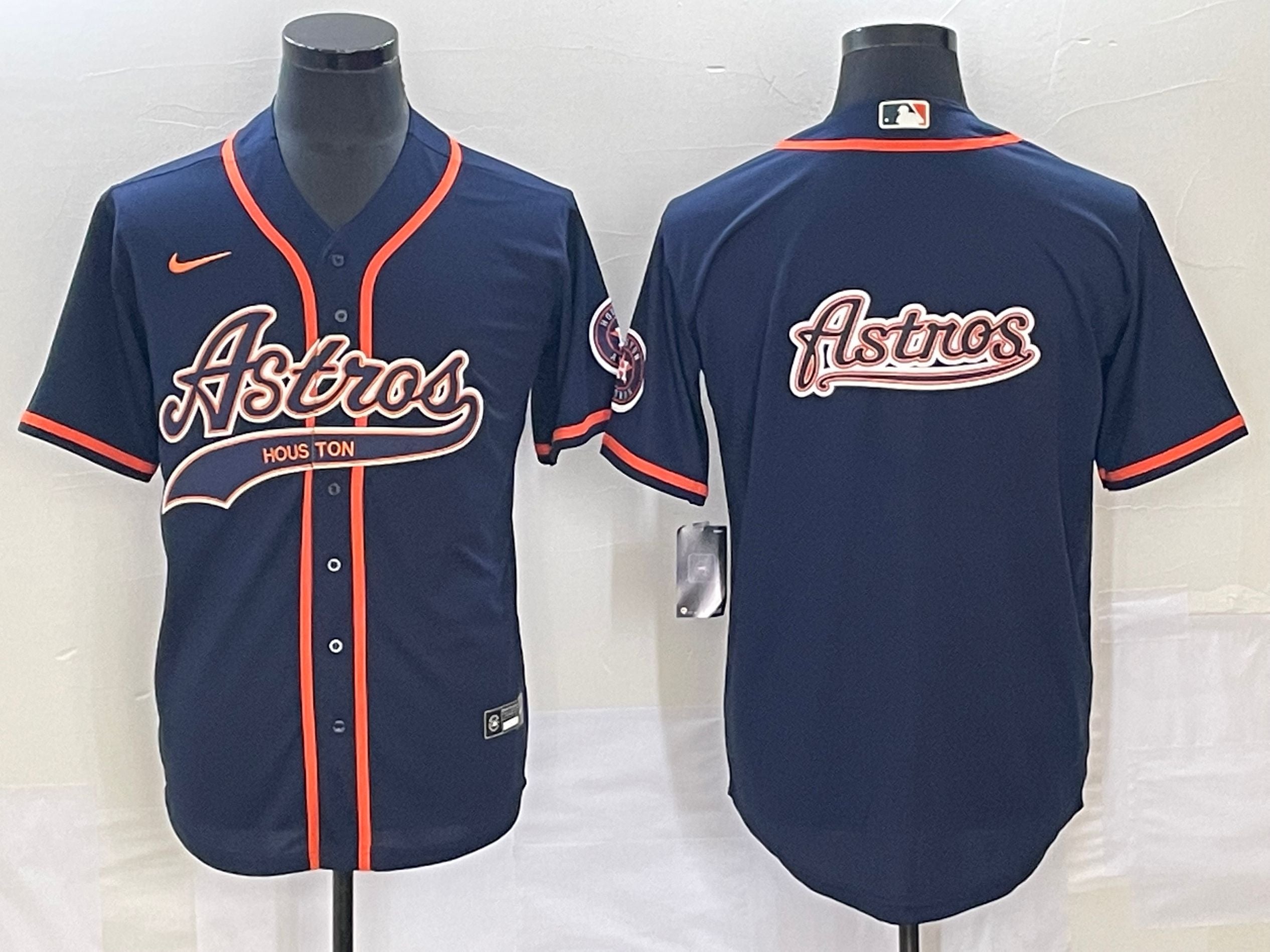 Men's Houston Astros Navy Replica Team Jersey Joint Edition mysite