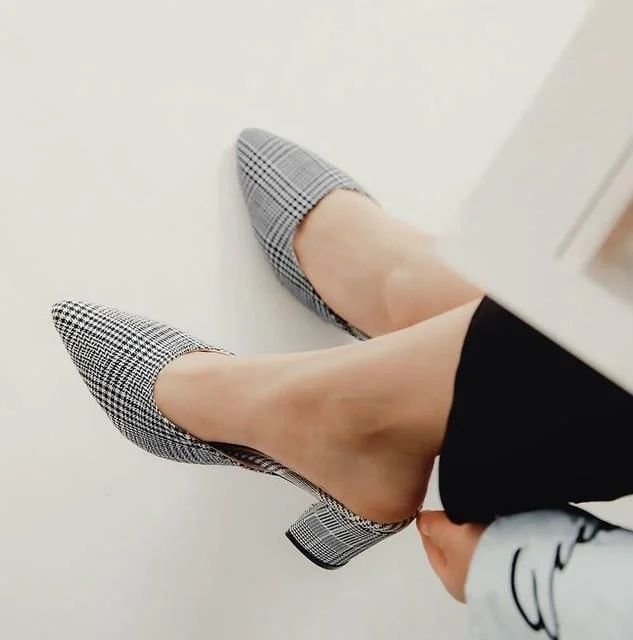 Women High Heels Slipper Mules Decors Pointed Toe Slip Shoes Slipper Sandals | EGEMISS
