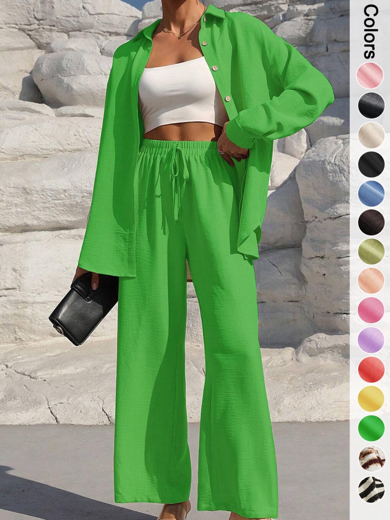 Women's Casual Sporty Shirt and Pants Set, Loose-Fit Zebra Stripe Two-Piece Suits, Ideal for Home Relaxation and Vacation