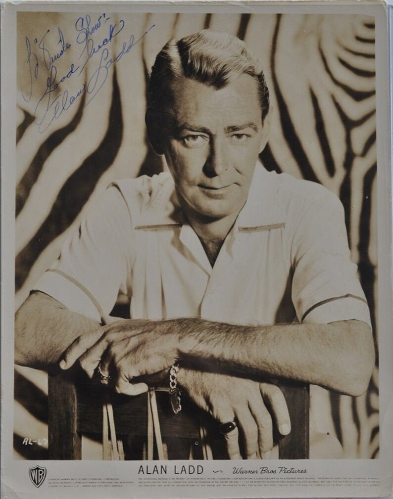 ALAN LADD SIGNED Autographed Photo Poster painting This Gun For Hire The Blue Dahlia wcoa