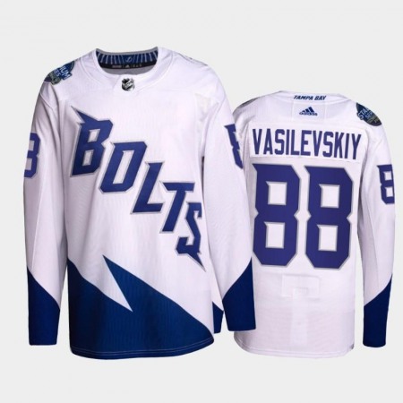 Men's Tampa Bay Lightning #88 Andrei Vasilevskiy 2022 Wehite Stadium Series  Stitched Jersey