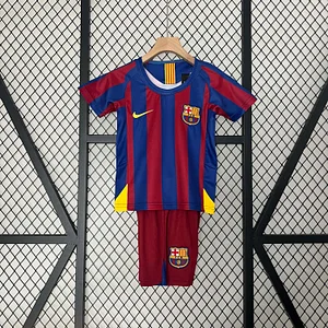 2005/2006 Retro Barcelona Home Football Shirt 1:1 Thai Quality Kids Size