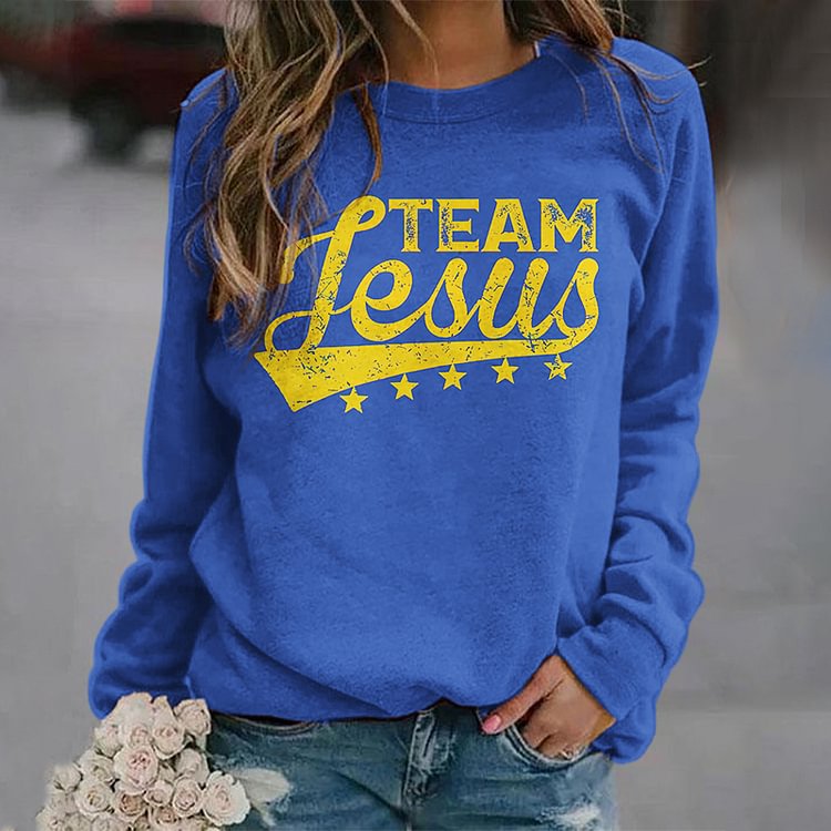 BrosWear Team Jesus Womens Christian Sweatshirt