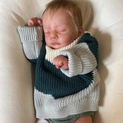  17" Sleeping Weighted Reborn Boy Doll Joshua,Unique Gift Set for Friends - Reborndollsshop®-Reborndollsshop®