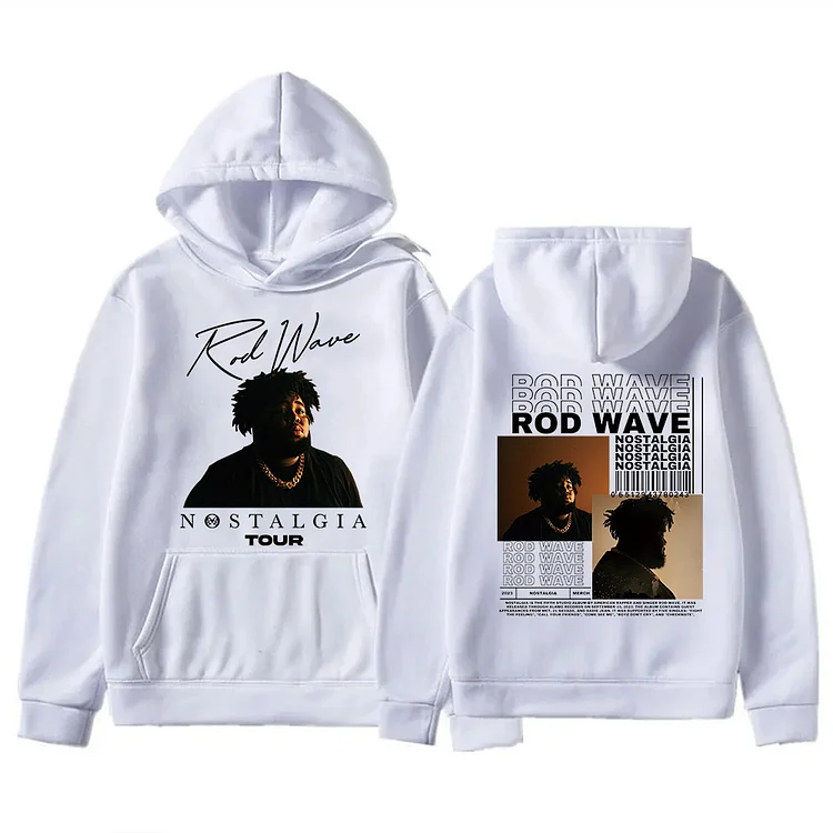 Retro Rod Wave Rapper Vintage Hoodie Rap Hiphop Music Pullover Tops Streetwear at Hiphopee