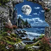 (PDF Pattern)Nighttime Scenery 14CT PDF Cross Stitch Pattern Instant Digital Download Counted Printable 15.75x15.75inch