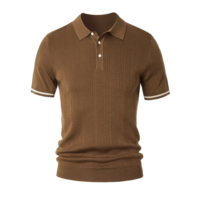 Premium Lyocell Textured Knit Polo QueenFunky