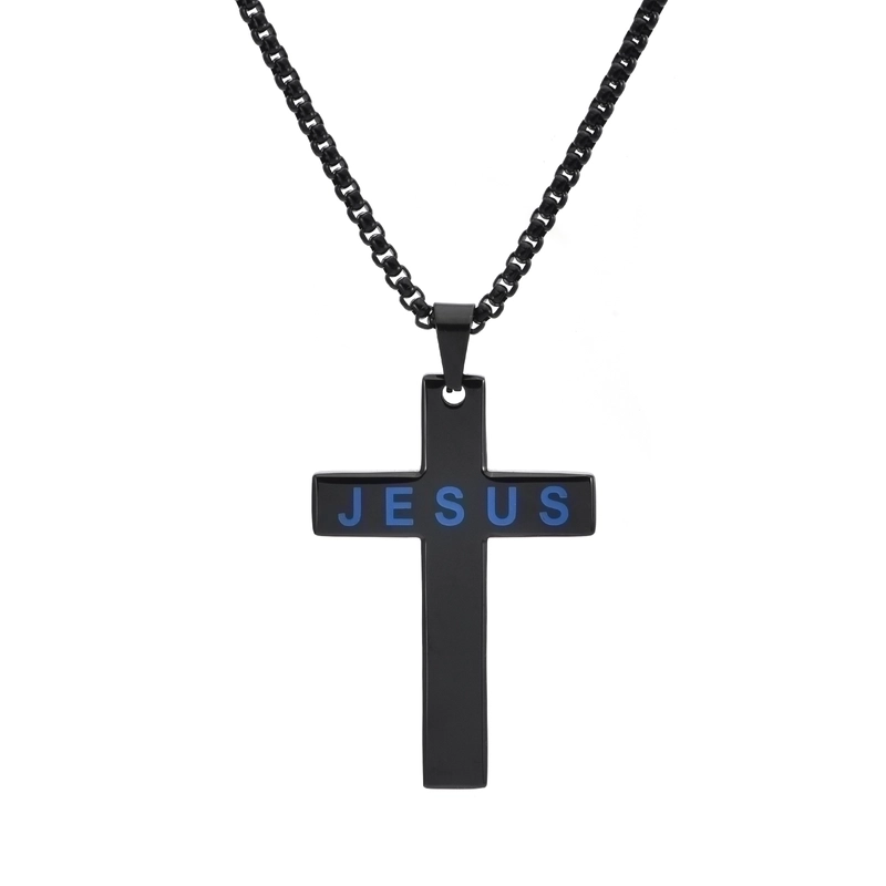 Hip-Hop Retro Cross 304 Stainless Steel Plating 18K Gold Plated Men’s