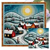 (Multi-Style) Colorful Houses-14CT/18CT Stamped/Counted Cross Stitch 40*40cm/15.75*15.75in