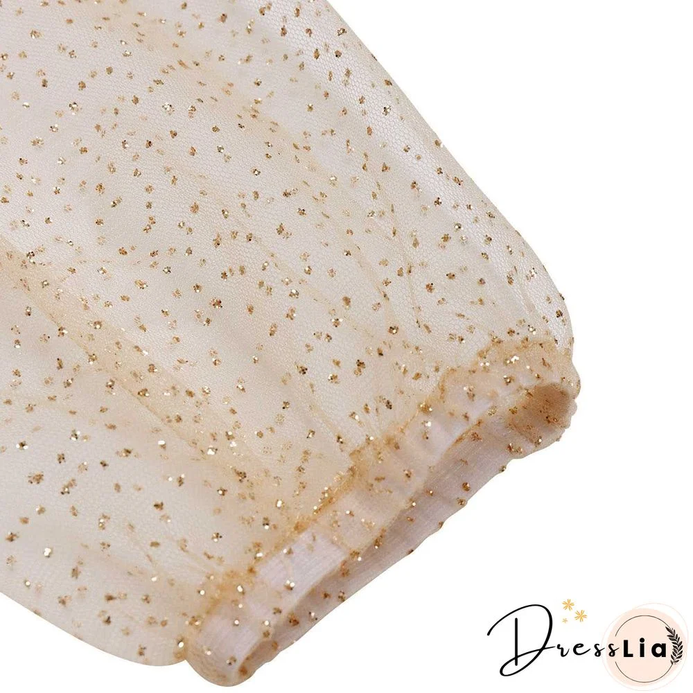 Gitter Sequins Deep Plunge Tie Waist Long Sleeve Sheer Mesh Dress