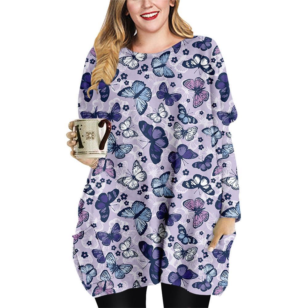  thdmladies Halloween Women's Plus Size Print Dress thedmladies