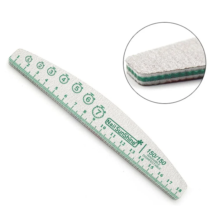 1Pc 80/100/150/180/240 Professional Half Moon Nail File Grinding Block File Nail Buffer Colorful Lime Manicure Pedicure DIY Tool-Nail Inspo