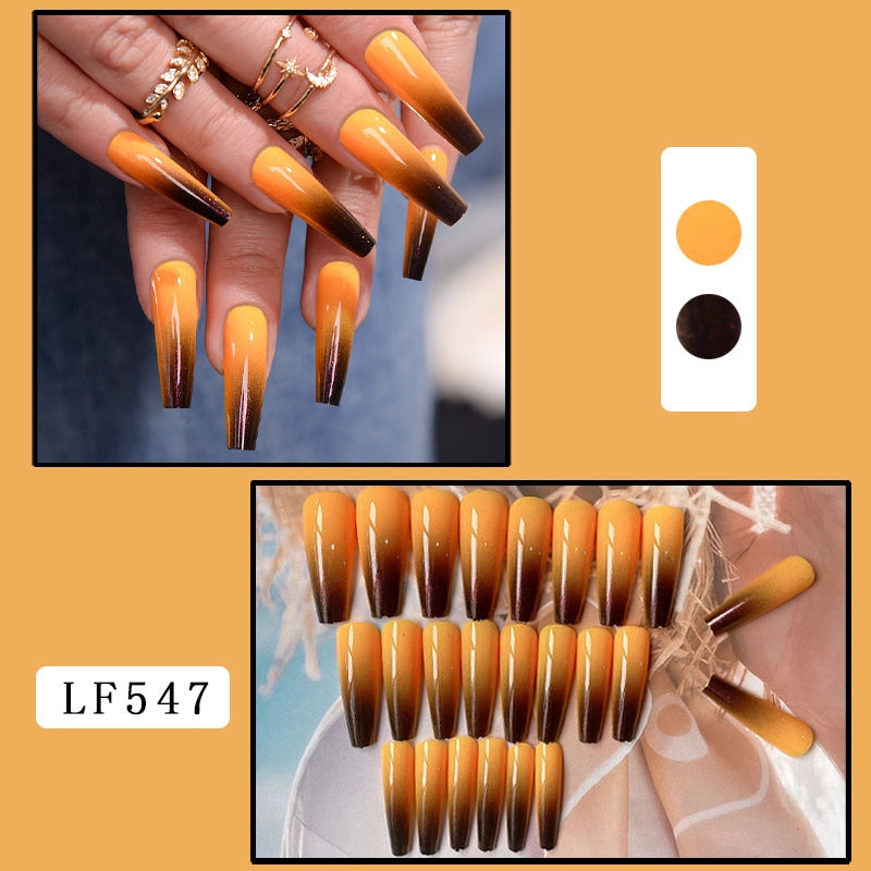 Sweet Minimalist Color Block Plastic Nail Patches 1 Set