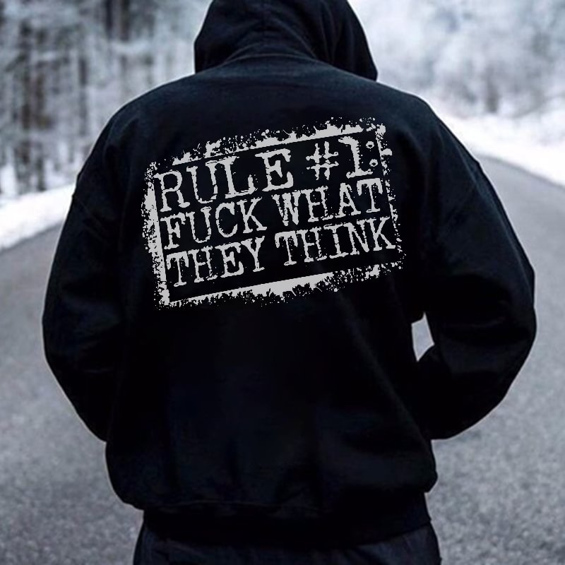 Fuck What They Think Print Classic Men’s Hoodie -  UPRANDY