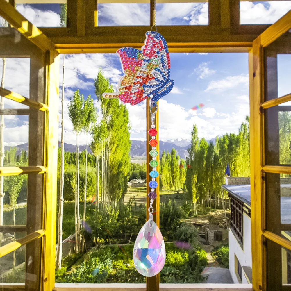 DIY Diamond Painting Sun Catcher -  Butterfly