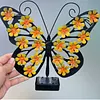 LED Solar-Powered Wall Lamp Hollow Out Wall Decoration Light Wrought Iron Decorative Light IP65 Waterproof Solar Ambient Landscape Lights for Villa Garden Courtyard Decor