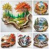 Landscape Full 11CT 3 Strands DIY Stamped Cross Stitch Kits for Beginners Adults Home Wall Decor Cross Stitch Art and Crafts Kits 40x40cm tapestrymarket