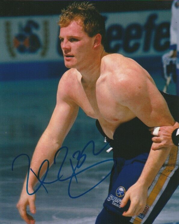 SHIRTLESS ROB RAY SIGNED BUFFALO SABRES FIGHT 8x10 Photo Poster painting! Autograph PROOF!