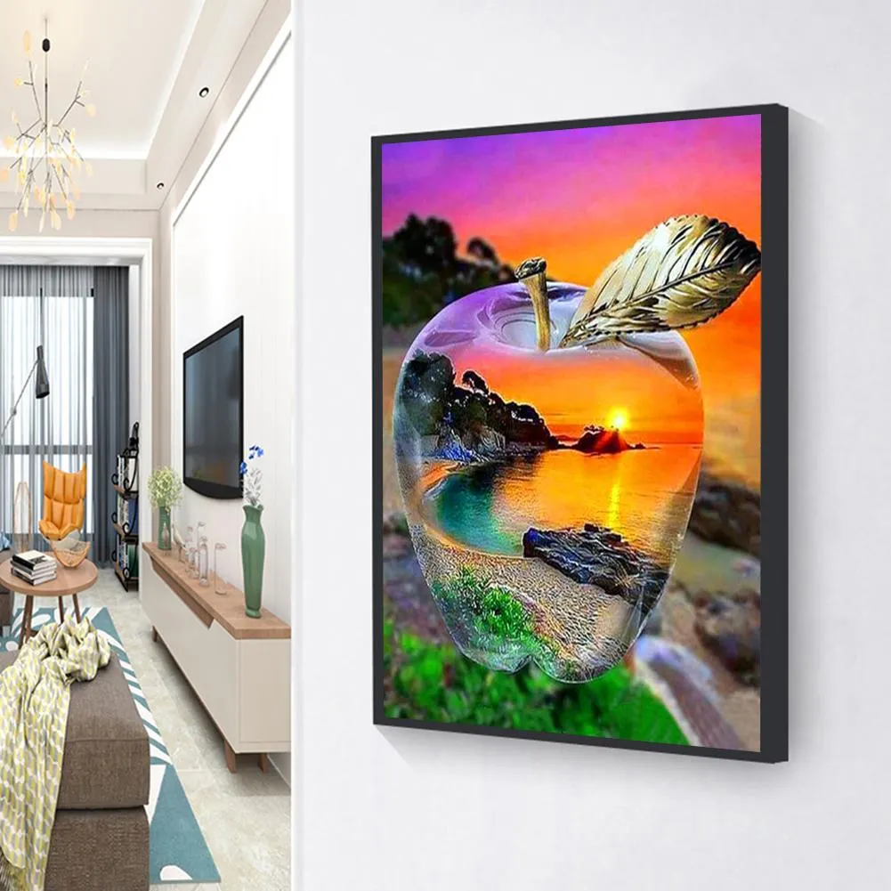 Diamond Painting - Full Round Drill - Landscape in Apple(30*40cm)
