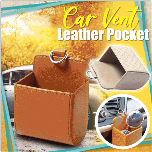 Car Vent Leather Pocket