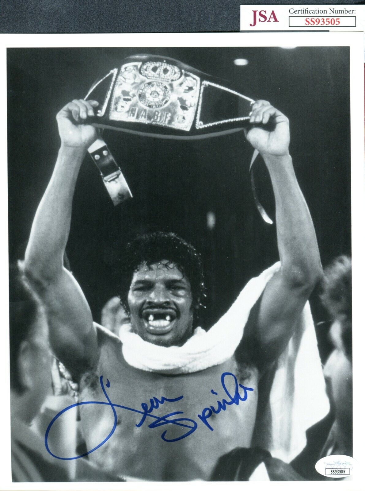 JSA Leon Spinks Autographed Signed 8x10 Photo Poster painting NABF WBC 1978 World Champ TRB 915