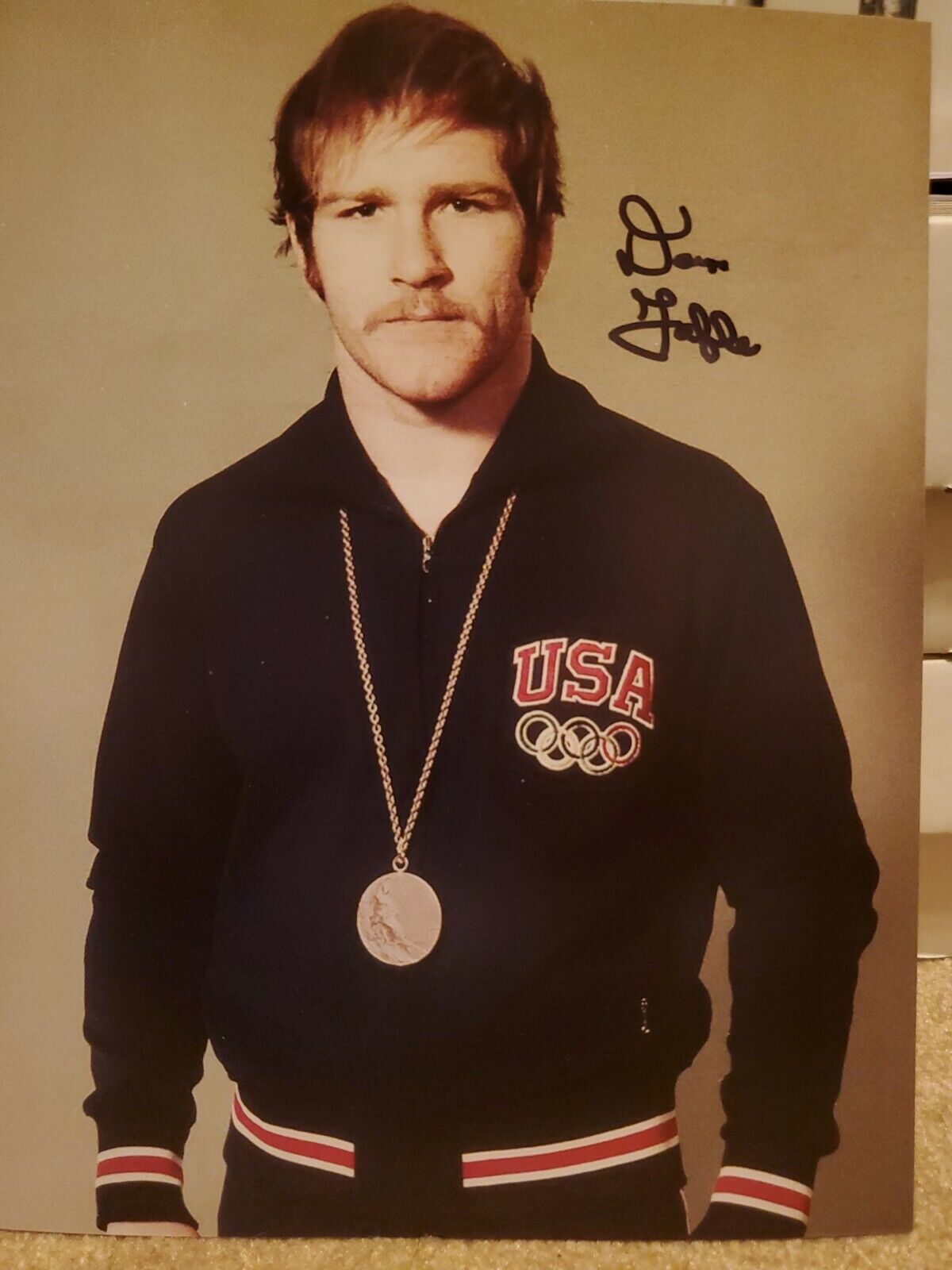 Dan Gable signed autographed Photo Poster painting Gold metal 1972 Olympics