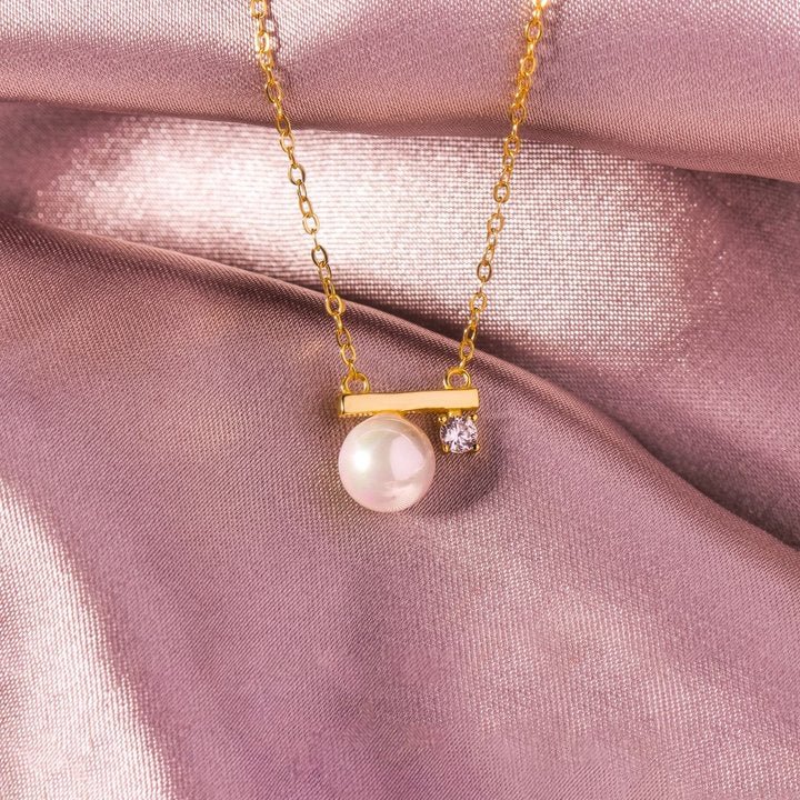 S925 A Happy Life is Built upon Balance Pearl Balance Necklace