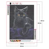 Porträt der schwarzen Katze - Rundbohrer Diamantmalerei - 30*40cm