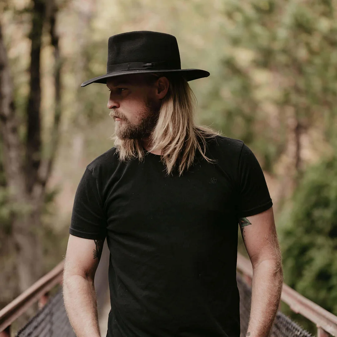 Bondi - Mens Wide Brim Felt Fedora Hat