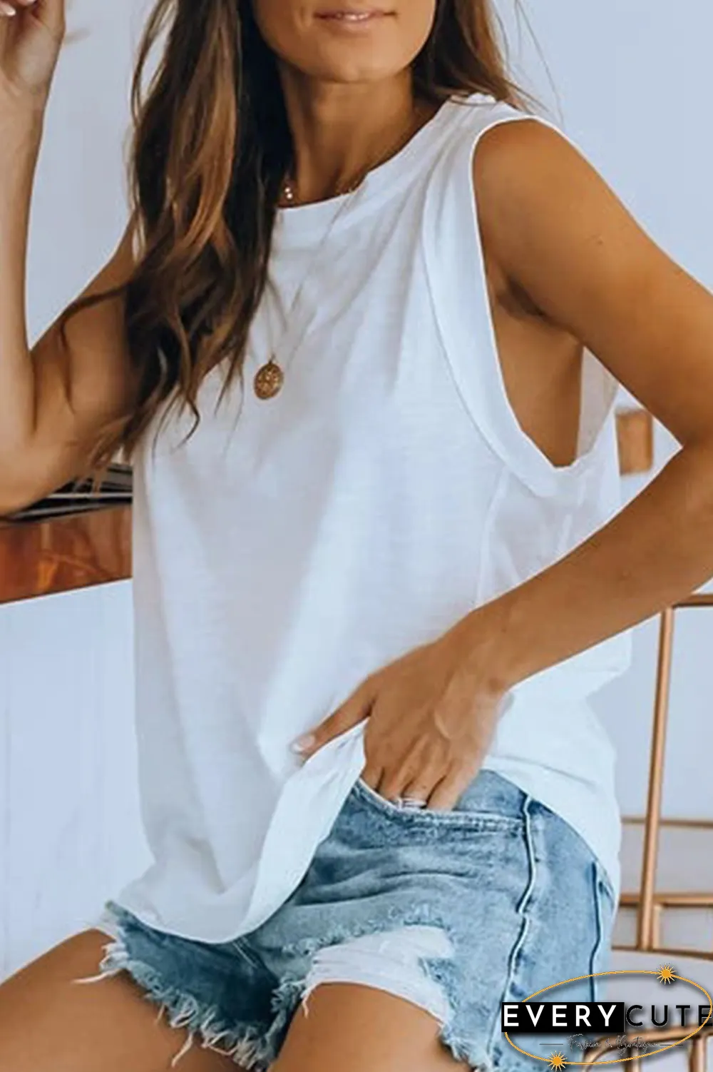 Casual Solid Basic O Neck T-Shirts(4 Colors)