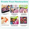 Diamond Painting-DIY Special Shaped Drill Sunflower & Rose Colorful with Frame(29x29cm)