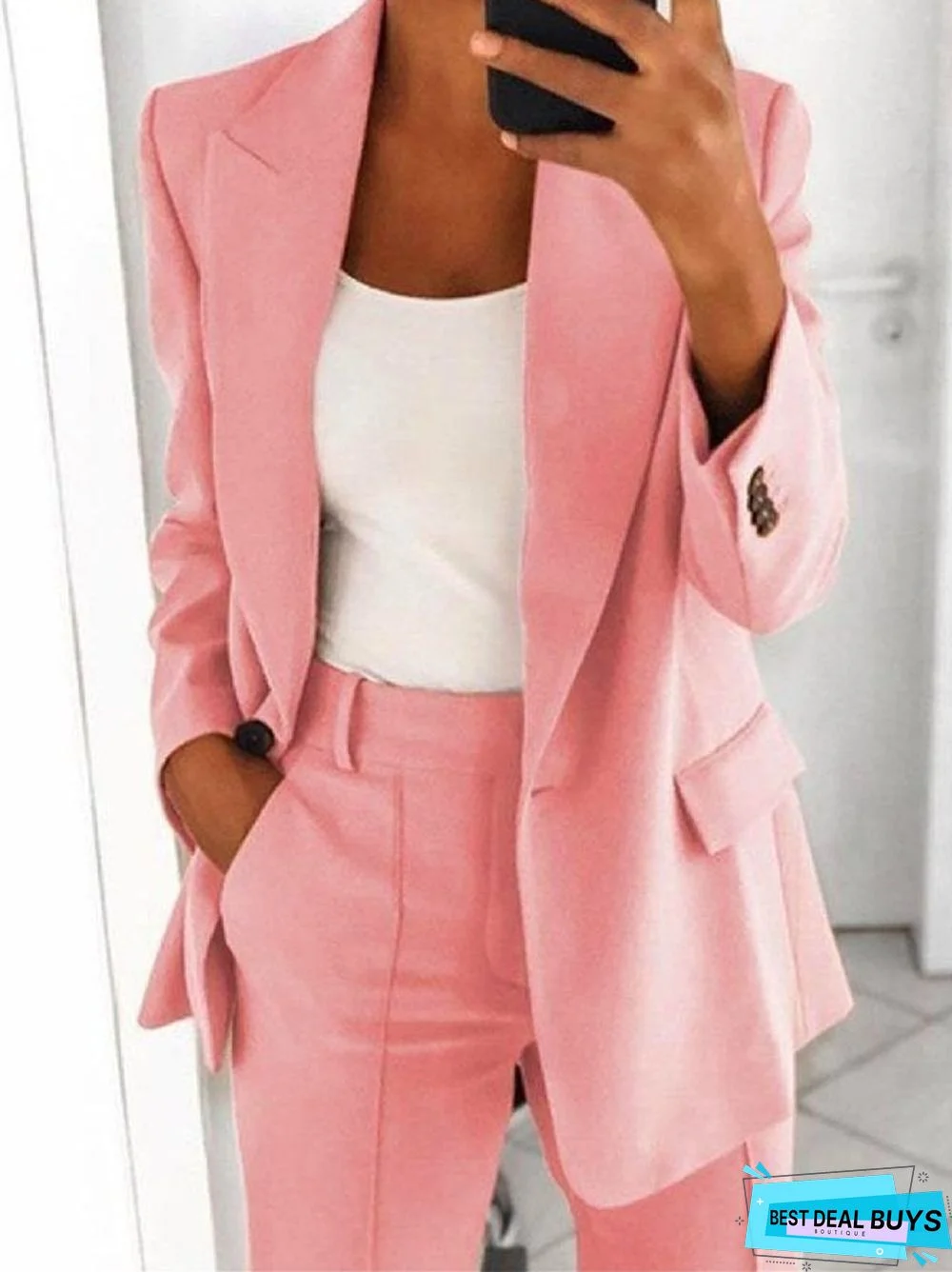 Casual Long Sleeve Solid Outerwear