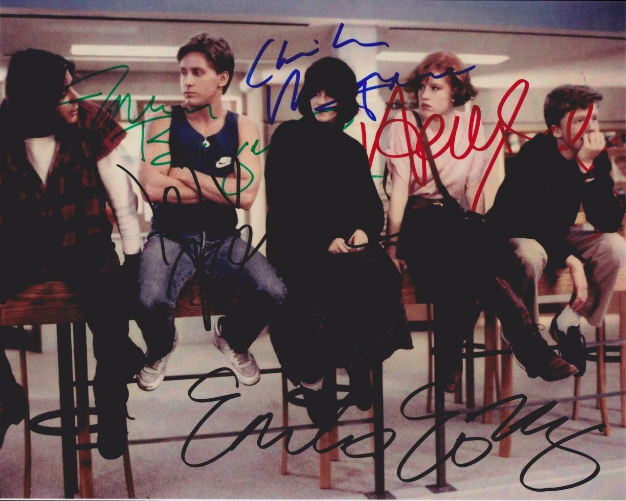 The Breakfast Club Cast X5 SIGNED AUTOGARPHED 10 X 8