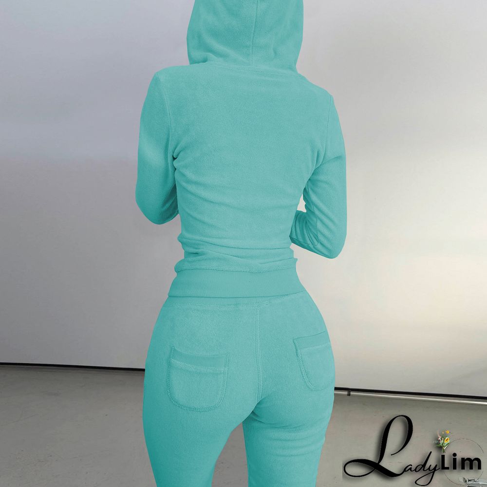 Women's Autumn/Winter Fleece Vest Hooded Three-Piece