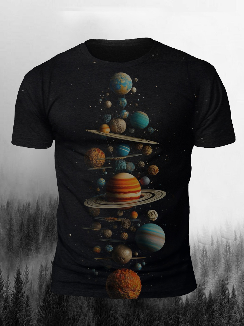 Solar System Print Men's T-Shirt