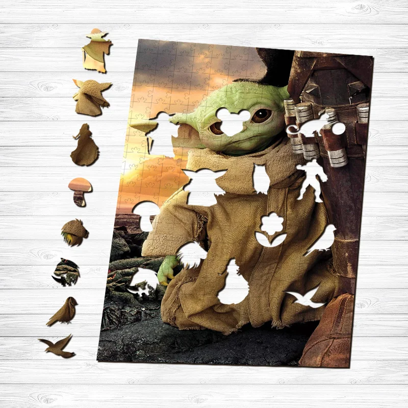Jeffpuzzle™-JEFFPUZZLE™ Cute Baby Yoda Wooden Puzzle