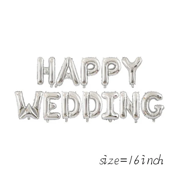 Happy Wedding Engagement Balloons Foil Balloons Wedding Bridal Shower Party Decoration LOVE Alphabet Air Balloons Valentines Day