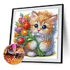 Flower Kitten - Crystal Rhinestone Diamond Painting