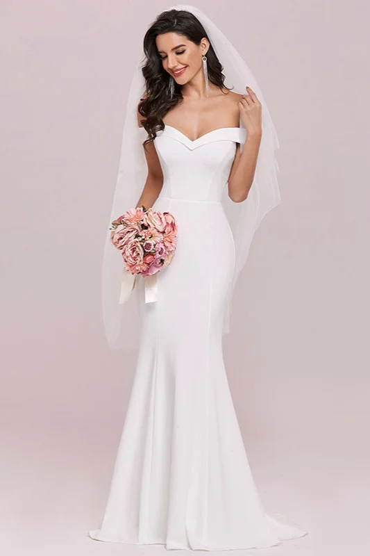 Gorgeous Off-the-Shoulder Mermaid Wedding Dresses  - lulusllly