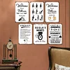 6pcs - Bathroom Rules - Vintage Metal Signs(8*12Inch) 