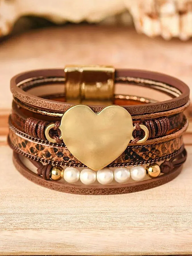 Love Pearl Chain Bracelet