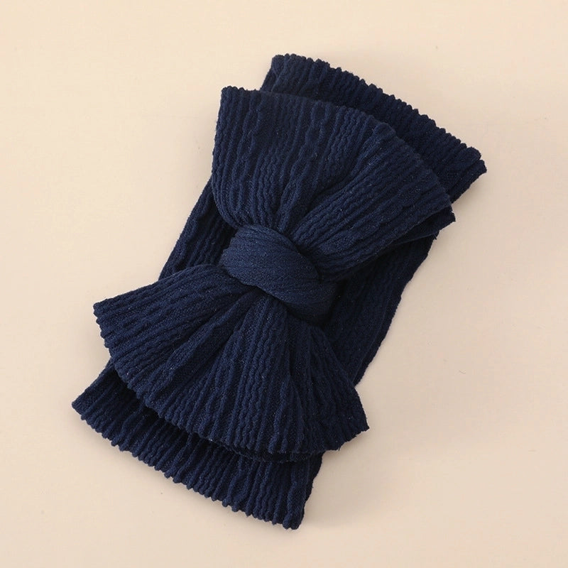 Girl’s Minimalist Bow Knot Nylon Jacquard Hair Band