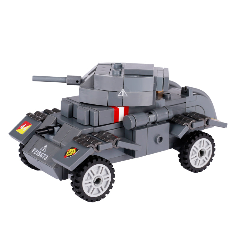 WW2 T17E1 Staghound Armored Car Custom Military MOC Minifigure Bricks monstertoys